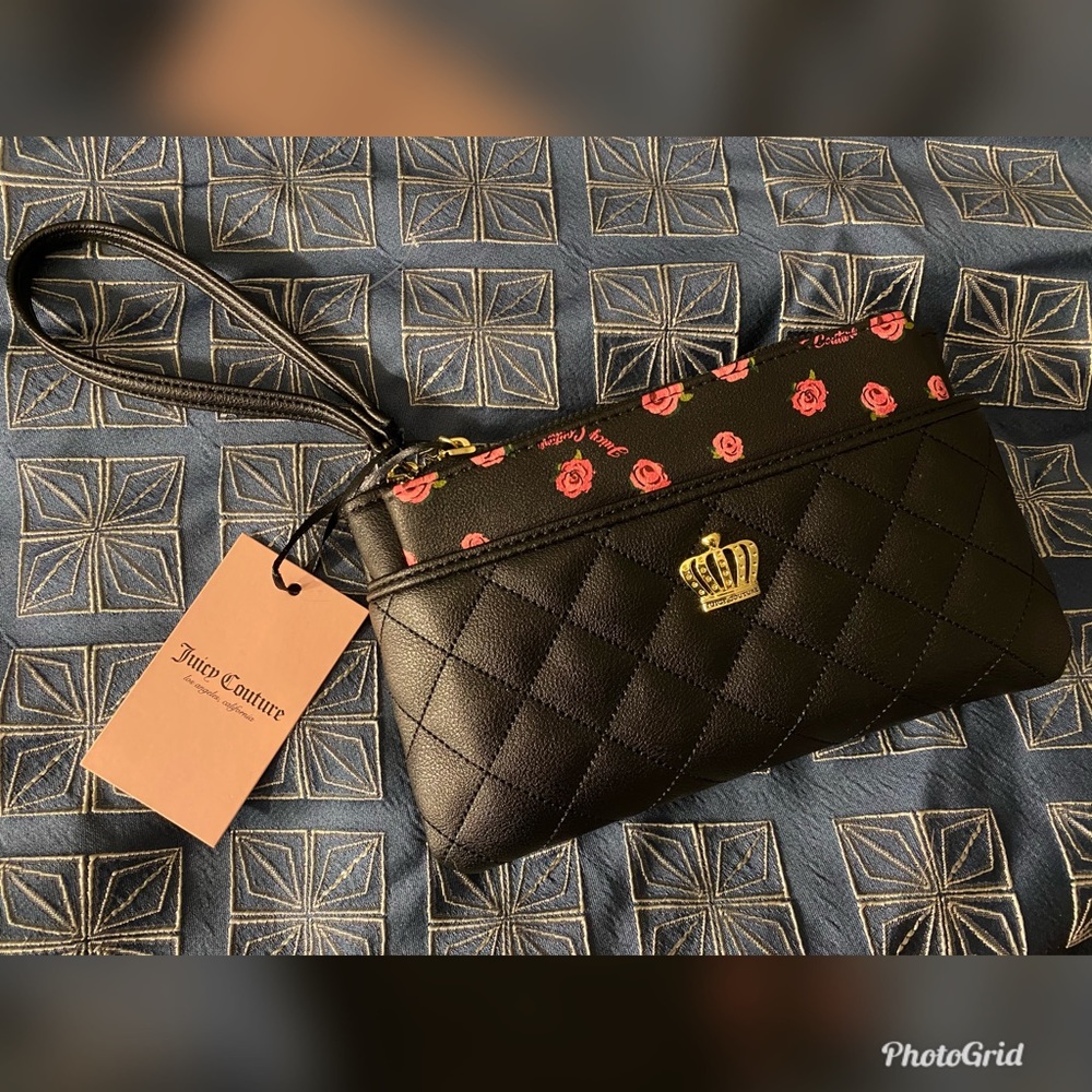 Juicy couture royal crown 2 pc wristlet set